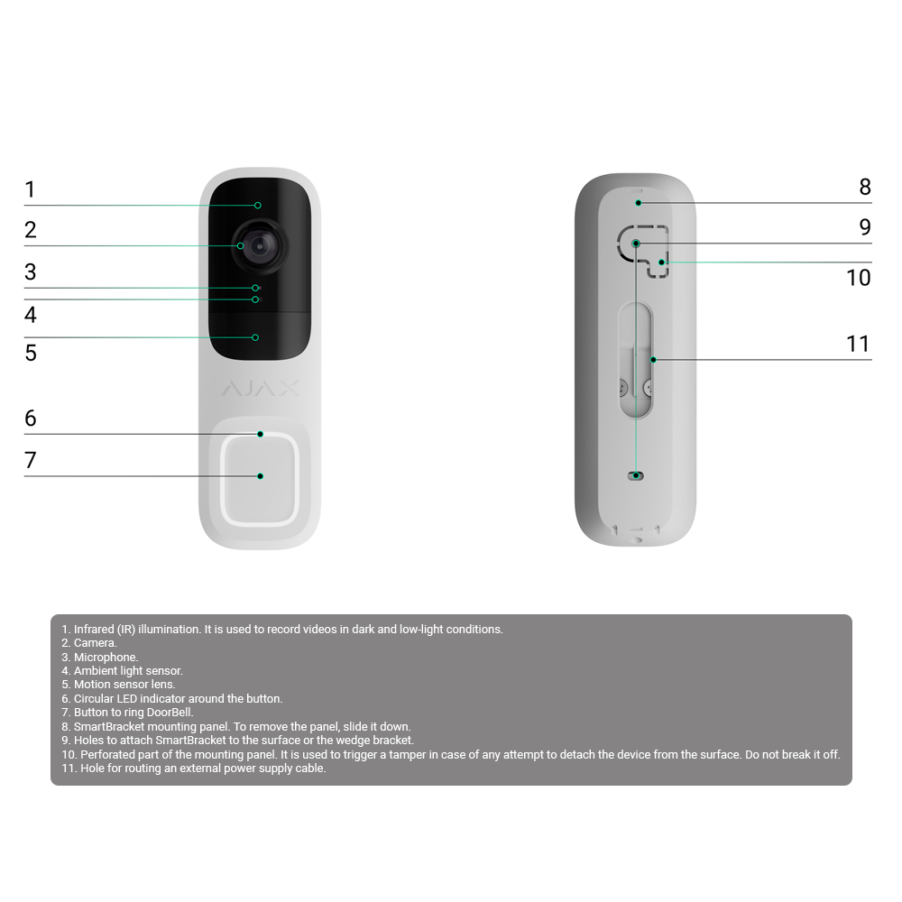 AJ-DOORBELL-4-GREY - Imagen 3